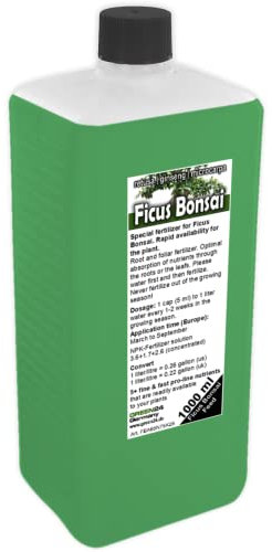 GREEN24 Ficus Ginseng retusa microcarpa Engrais pour bonsaï, figuier de Chine, engrais liquide 1000ml