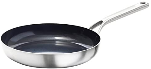 OXO Mira Tri-Ply Stainless Steel PFAS-Free Nonstick, 10 Frying Pan Skillet, Induction, Multi Clad, Dishwasher and Metal Utensil Safe