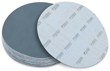 125mm Schleifpapier für Polieren Körnung 2000, 30 Stück Schleifscheiben 125mm Klett für Spiegelglanz auf Autolack, Bootslack & Möbellack
