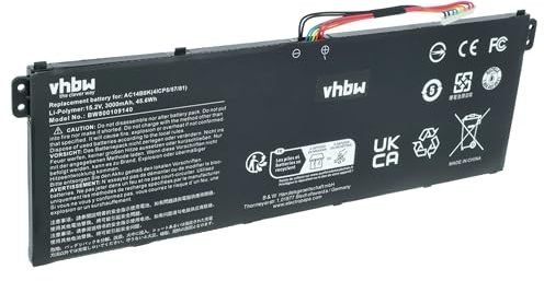 vhbw Batería reemplaza ASUS AC14B8K, AP14B8K, KT.0030G.004, KT.00403.024 para Notebook (3000 mAh, 15,2 V, Li-Poli)