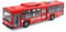 Cemirk Bus Toy for Boys and Girls - with Lights and Sounds, Realistic Tires, Simulated Functional Doors, Friction-Powered Movement, Red