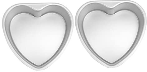 FUNOMOCYA 2stücke Herzförmige Kuchenform Aus Aluminiumlegierung Zum Backen Leicht Zu Entformen Und Reinigen Für Desserts Und Mini-kuchen
