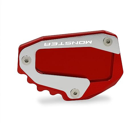 SeitenstäNder Verbreiterung Fit -Verwendung for Ducati Monster 696 795 796 797 821 110 0evo 1200 Motorrad CNC Kickstand Foot Side Stand Extension Pad Getriebstützplatte Motorrad SeitenstäNder Unterlag
