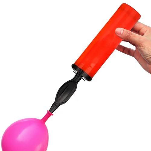 2 Stück Handpumpe für Ballonpumpe, Luftpumpe für Luftballons, Luftpumpe mit doppelter Wirkung, für Ballons, Luftpumpe