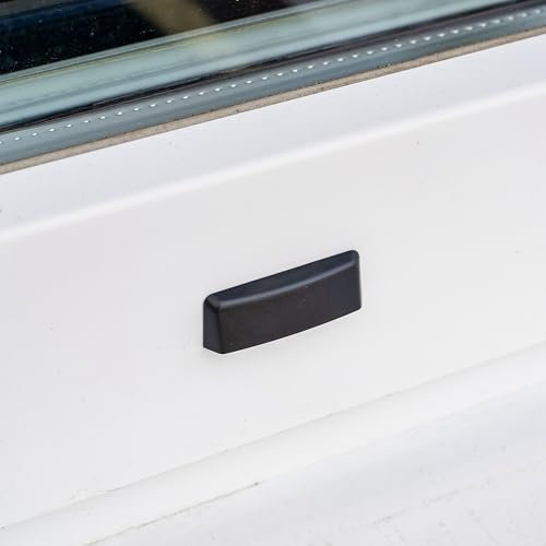 Capuchons pour fentes de fenêtres, 12 pièces, noir RAL 9005, Couverture pour fraisages de fentes de 24 à 35 mm de longueur