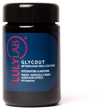 LULYLAB Glycout Integratore per Glicemia e Controllo del Peso, 60 Compresse, Supporto al Metabolismo degli Zuccheri con Gelso Bianco, Cromo Picolinato, Inositolo, Acido Alfa Lipoico e Melograno