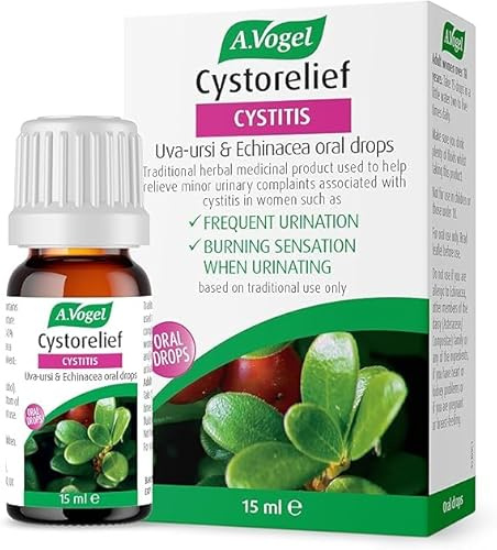 A.Vogel Cystorelief Cystitis Treatment for Women – Uva-Ursi & Echinacea Oral Drops, 15 Day Supply – Reduces Frequent Urination & Burning Sensation When Urinating, 15ml