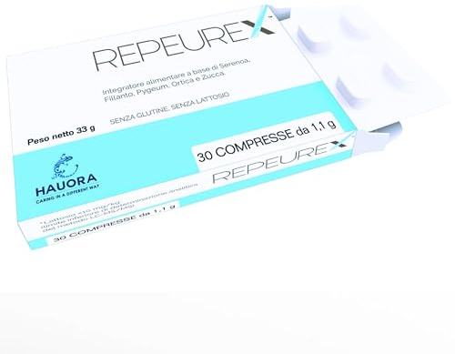 HauoraMed Repeurex Serenoa Repens - Integratore Prostata, 30 Compresse | Con Saw Palmetto, Fillanto, Pygeum, Ortica e Zucca. Supporta la funzionalità prostatica e urinaria.