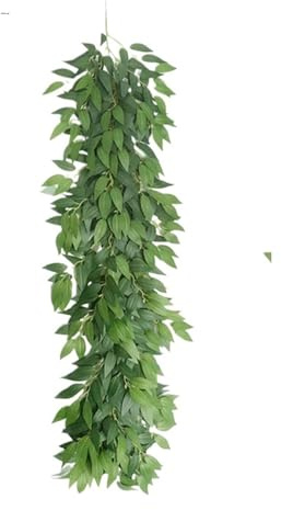 JCXIOC Lierre Artificiel Lot de 2 guirlandes de vignes artificielles Ruscus en Soie for Centre de Table de Mariage, décoration de Salle pour Décoration Chambre(A Dense-3.2ft-2pcs)