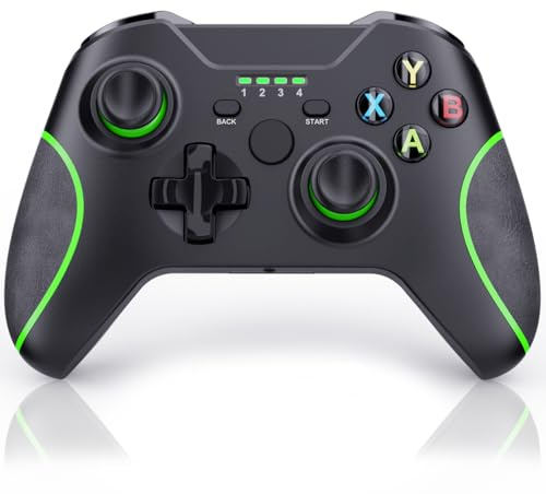 SWCTIM Xbox One Controller for Xbox One,Xbox Series X/S,Windows PC,Black | Xbox Controller Wireless with 2.4GHz Wireless Adapter,with 3.5mm Audio Jack