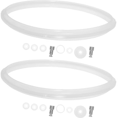 Alipis Juego de Anillos de Sellado para Eléctrica 5l 6l, Silicona | 2 Juegos, Repuesto de Válvula Flotante y Junta, Metal Incluido, para Porridge y Varios Platos