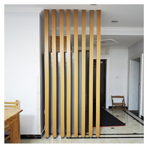 Partición de Postes de Pared de Suelo a Techo,Separador de Ambientes，Decor Entrada de separación de Listones，Mampara de Privacidad Separación de Espacios Postes Columnas(7root,170cm/66.9in/5.57ft)