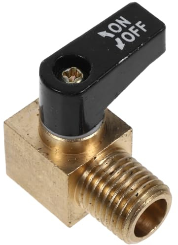 AUTSUPPL Válvula roscada de repuesto de cobre 1/4 Npt para compresor de aire, válvula de purga práctica control preciso de flujo, adecuada para entornos domésticos e industriales
