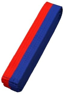 ZIHDKE 2-delade bekväma Taekwondo-bälten för träning bomull kampsport judo karate TKD Aikido bälte uniform vuxen tillförlitligt arkivsystem för Taekwondo, blå röd, 2.2M
