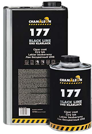 Chamäleon UHS Pintura transparente 1L 2K acrílico 2:1 resistente a los arañazos + dureza estándar 0,5 L Black Line