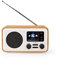 Nedis RDIN2000WT Internet Radio | Table Design | Bluetooth® / Wi-Fi | DAB+ / FM / Internet | 2.4  | Colour Screen | 7 W | Remote controlled | App controlled | Alarm clock | White/Wood