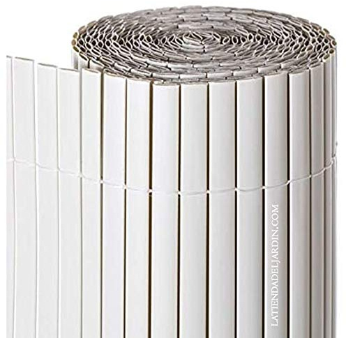 Suinga SICHTSCHUTZMATTE beidseitig 1,5 x 3 m, weißes PVC, verleiht Ihrem Garten oder Ihrer Terrasse EIN modernes, Elegantes und unterschiedliches Aussehen.