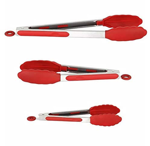 Kitchen Gadgets 3 in 1 Stainless Steel Bread Barbecue Food Clip Silicone Baking Tools Set