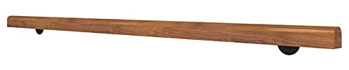 Handlauf Holz Geländer Handläufe für Treppen Innen Aussen Treppengeländer Wandhandlauf für Loft Treppen Dekor,mit Installationskit,Anpassbare Länge (140cm)