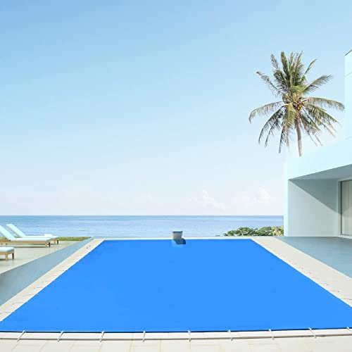Invercober Security Forte 680 gr Cobertor Invierno Funda para Piscina: 3.00 x 6.00 m I Medidas totales Lona: 3.30 x 6.30 m I Color Exterior: Azul/Interior: Negro.