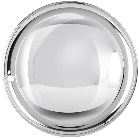 Universell passende Radzierblende (1 Stück) 14 Zoll – Edelstahl poliert – Befestigungskranz aus Federstahl - Moon Caps für PKW, Oldtimer, Youngtimer, Anhänger, Transporter, etc…