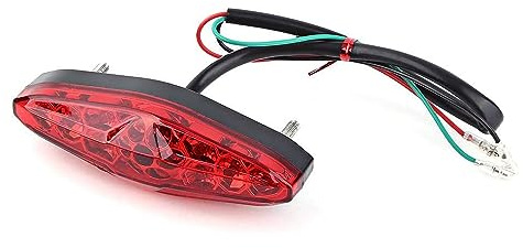 AUTOZOCO Luz de Freno LED 12V para Motocicleta - 15 LEDs de Pantalla Roja Trasera