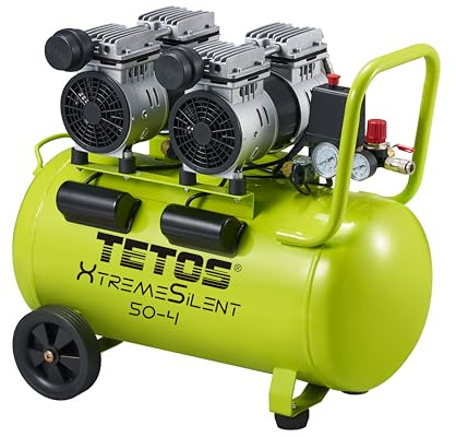 qteck-Kompressor-TETOS-XtremeSilent-50L-leise-ölfrei-Flüsterkompressor-Druckluft