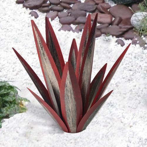 Metall-Agave, Gartenkunst, Outdoor, Terrasse, Rasen, Ornament, Dekoration, rostige Metall-Agave, Pflanzenskulptur, Agave, Metallpflanzen für Hof, Statue, Heimdekoration für Außenbereich, Terrasse,