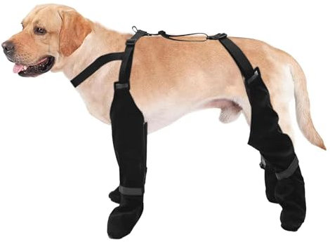 Hundestiefel, rutschfest, Pfotenschutz, verstellbar, atmungsaktiv, Schuhe mit breiter Öffnung, wasserdichte Hosenträgerschuhe, Pfotenschutz für heiße Gehwege, Winter, Schnee, Wandern, reflektierende