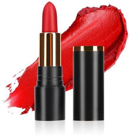 Anglicolor Lippenstift-Antihaft,Lip Gloss Seidig Velvet Feuchtigkeitsspendende,Langanhaltender Lipstick Mit Mattem,Lippenstift Wasserfest (02Bean paste color)