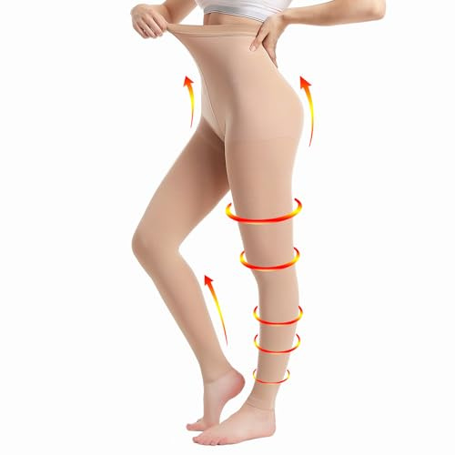 Medizinische kompressionsstrümpfe damen & Herren20–30 mmHg, progressive Stützstrumpfhose, Undurchsichtig Zehenfreie Kompressionshose klasse 2, geeignet für Krampfaderödeme, TVT
