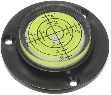 sourcing map Niveau à bulle horizontal de haute précision 12 x 49 mm, outils de mesure ronds pour camping-car, TV, cadre photo, niveleur, noir et vert