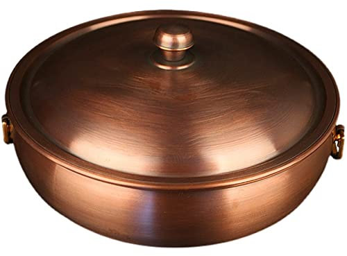 Fondue Soup Pot Super Thick Copper Hotpot, Pure Manual, Household Electromagnetic Oven, Gas Mandarin Duck, Pure Copper Pot, Boiled Mutton, Soup, Copper Pot