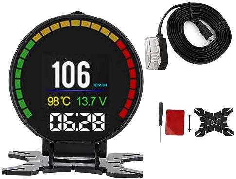 TKSE Head Up Projector Multifunktional Instrument, Universal Head Up Display HUD Projector Monitor OBD2 HD Digital Meter Auto Instrument