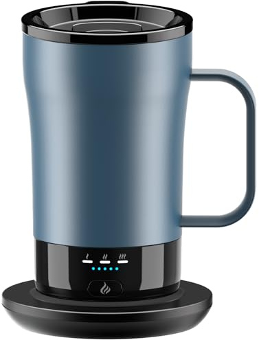 Self-Heating Coffee Mug, 14oz Heated Coffee Mug - Rechargeable Temperature Control Coffee Mug Keep Coffee Hot, Smart Mug Great Gift for Coffee Lovers & Slow Sippers