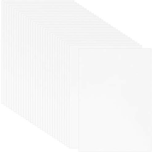 30 Sheets Cardstock -A4 250gsm Cardboard Paper Cover Card Stock 92lb Heavyweight Paper for DIY Card Making,Invitations,Postcards,Business Cards PAC10 (White, A4 Size [250GSM/92LB])