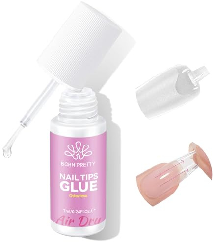 Born Pretty Nagelkleber für Kunstnägel - Extra Stark Nail Glue Keine Manikürelampe Erforderlich für Klare oder Dunkle Nagelspitzen, Press On Nails, Nagelstrasssteine und Acrylnägel Nagel Kleber