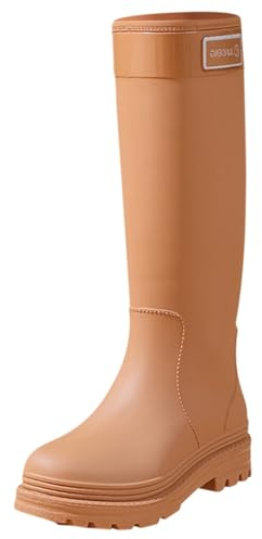 Generisch Stivali di Gomma da Donna Festival Multicolore Antiscivolo Scarpe da Pioggia per Esterno Stivali da Pioggia alti Impermeabili Stivali di Gomma Leggeri Scarpe da Pioggia da Giardino Comode