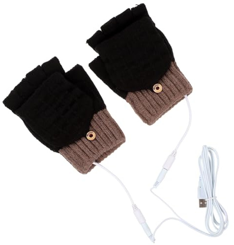 POPETPOP USB Beheizbare Handschuhe Verstellbare Wärmemanschetten Atmungsaktive Verschleißfeste Winter Handschuhe Für Damen Und Herren Für Outdoor-Sportarten Wie Skifahren Radfahren Wandern