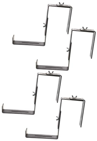 Toyvian 4pcs Flower Pot Stand Outdoor Deck Mount Bracket Hanger for Square Planters Garden Box