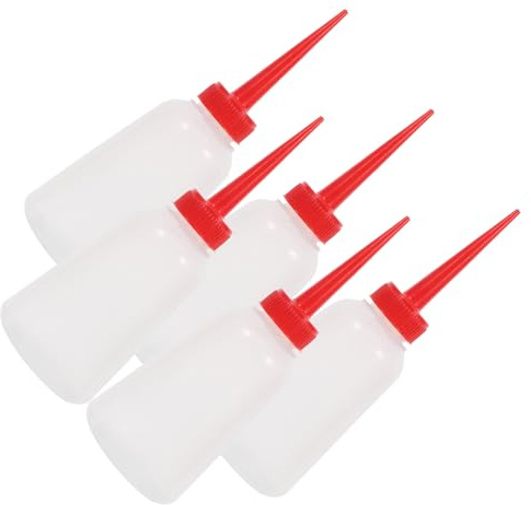 ABOOFAN Lot de 5 Flacons à Huile en Plastique 250 ML Long Bec Verseur Distributeurs Souples pour Machine à Coudre et Loisirs Créatifs Huiliers Précis pour Entretien et Lubrification