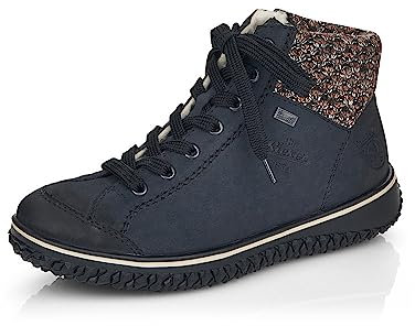 Rieker Damen Low-Top Sneaker Z4243, Frauen Halbschuhe, wasserabweisend, riekerTEX,straßenschuhe,Strassenschuhe,blau Kombi (14),37 EU / 4 UK
