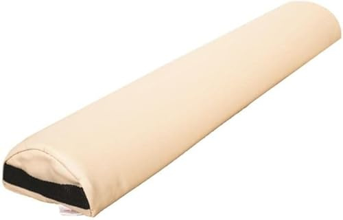 ZEN — Petit demi-rouleau pour tables de massage et de thérapie 60 × 15 × 8 cm — Coussin demi lune semi-circulaire pour soutenir les chevilles — coussin table de massage — coussin jambes (Crème)