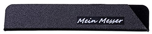 GRÄWE Klingenschutz 15 × 3 cm - Messer-Schutzhülle aus Kunststoff mit Samt-Beschichtung innen, schwarz
