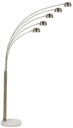 Elegante Stehlampe aus goldenem Metall im Vintage-Stil 210 cm Flinders