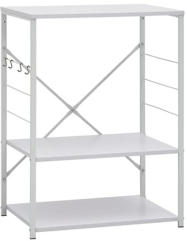 vidaXL Mikrowellenregal Küchenregal Haushaltsregal Standregal Mikrowellenhalter Bäckerregal Regal Weiß 60×39,6×79,5 cm Holzwerkstoff