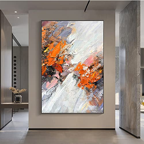 RGVV Ölgemälde Auf Leinwand Handgemalt,Handgemaltes Ölgemälde Auf Leinwand Graffiti-Kunstbilder Original Strukturierte Kunstwerke Rahmenlose Moderne Abstrakte Wandmalerei Für Wohnzimmer Schlafzimmer