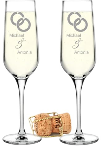 polar-effekt 2 Sektgläser Personalisiert Hochzeitsgläser als Tischdeko Hochzeitsgeschenke für Brautpaare Geschenk zur Hochzeit Sektkelche zum Jahrestag