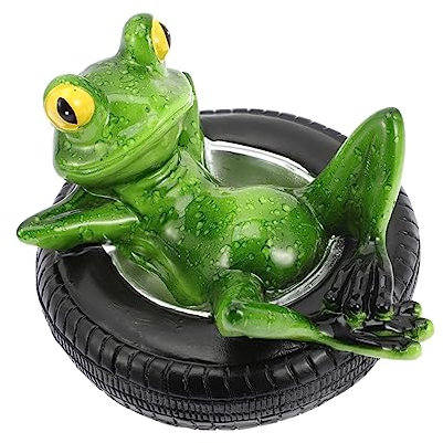 Happyyami Wasser Schwimmende Deko Frösche Harz Teichschmuck Gartenornament Für Balkon Und Teich