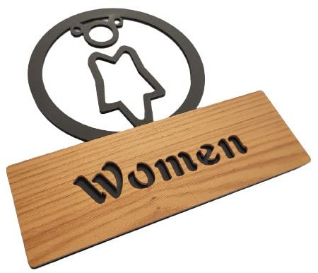 LUCEAE Segno Di Toilette Wc, Segnale Adesivo per Porte Del Bagno Acrilico, Decorazidella Targa Indicativa Pubblica, Cartello da Bagno Rimovibile Muro Personalizzato/a/18 * 17.5Cm